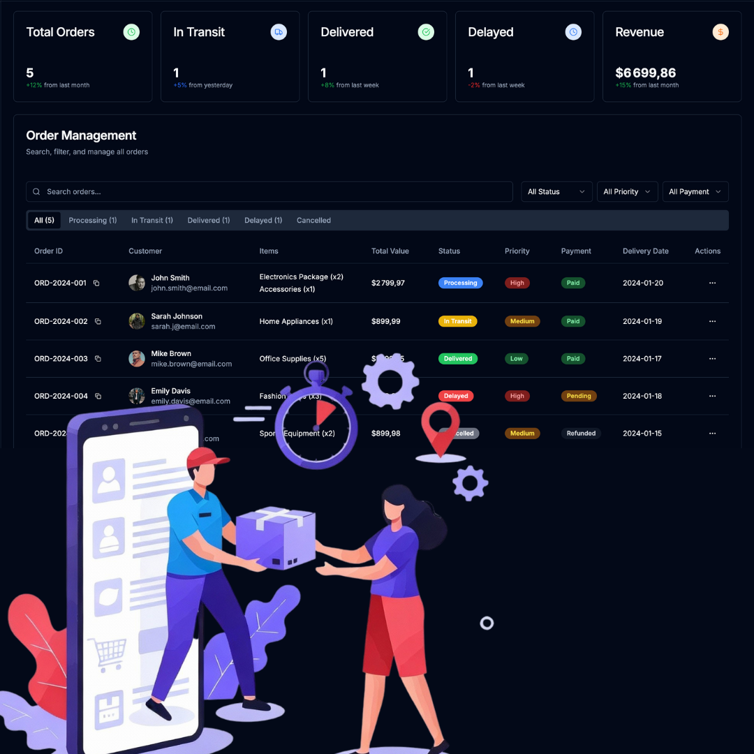 Operate - Orders & Dispatch Dashboard